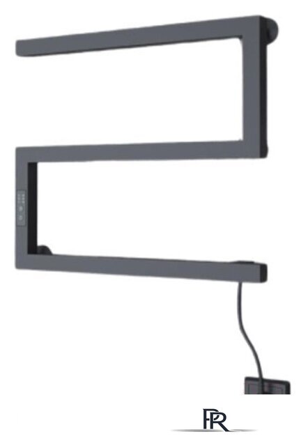 Полотенцесушитель Granula Квадро Снейк 43x50 (терморегулятор, черный матовый) - Изображение №1 — Интернет-магазин ПроЗаказ