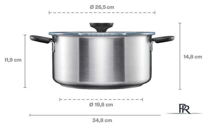 Кастрюля Fiskars Functional Form 1072317 - Изображение №3 — Интернет-магазин ПроЗаказ