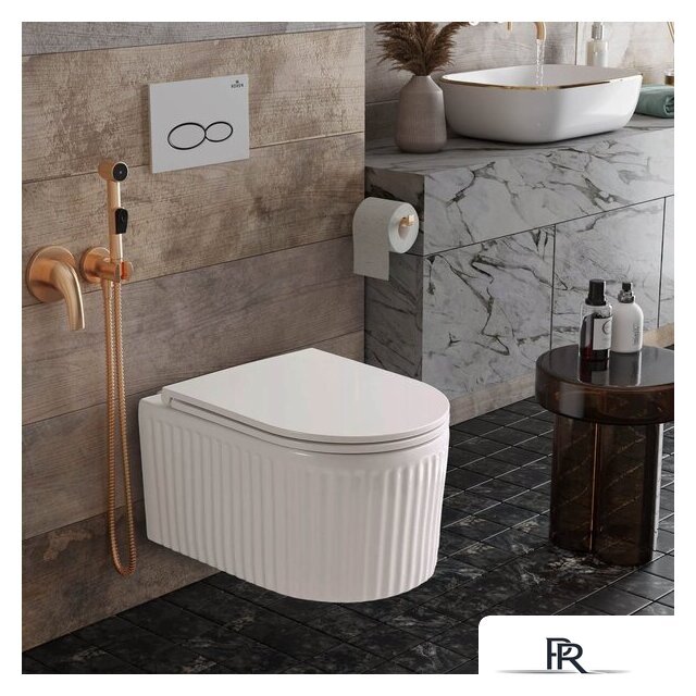 Унитаз подвесной Roxen Royal Matt в комплекте с инсталляцией StounFix Dual Fresh 6 в 1 968245 (кнопка: хром глянцевый) - Изображение №9 — Интернет-магазин ПроЗаказ