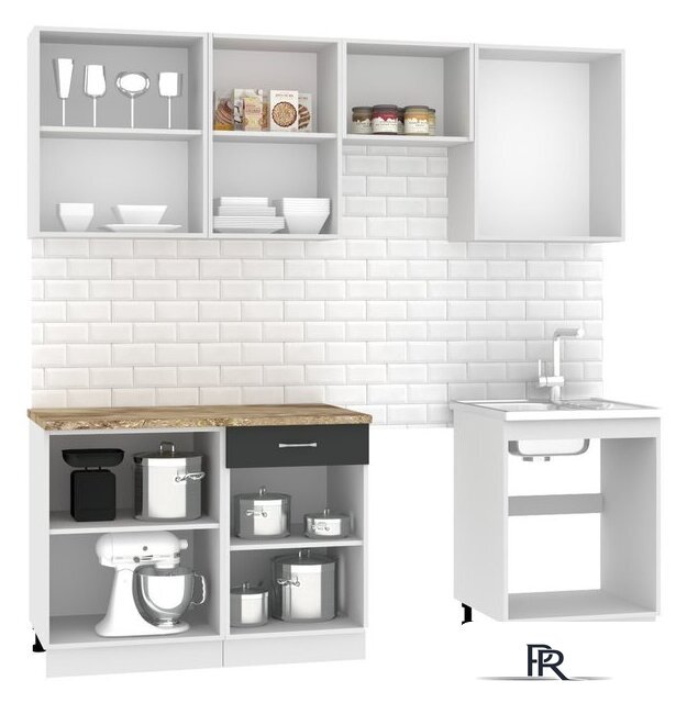 Готовая кухня Mio Tesoro Экстра-лайт 2.2 (антрацит/мадрид) - Изображение №2 — Интернет-магазин ПроЗаказ