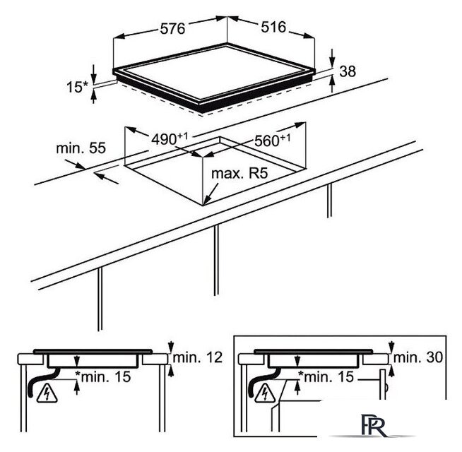 Варочная панель Electrolux EHF46547XK - Изображение №3 — Интернет-магазин ПроЗаказ