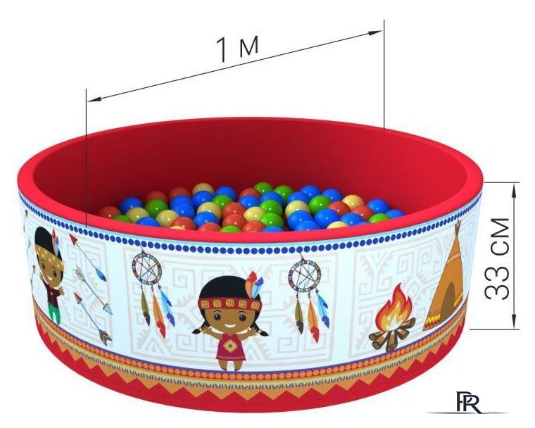 Сухой бассейн Romana Индейцы ДМФ-МК-02.52.01 (100 шариков) - Изображение №3 — Интернет-магазин ПроЗаказ