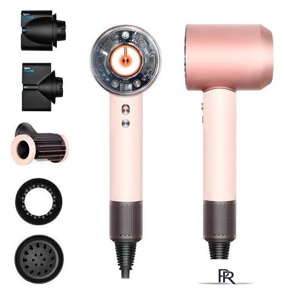 Фен Dyson HD16 Supersonic Nural Straight+Wavy (без кейса, с переходником на евровилку, керамический розовый/розовое золото) - Изображение №1 — Интернет-магазин ПроЗаказ
