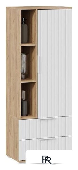 Шкаф-пенал Трия Хилтон исп.2 (дуб крафт золотой/белый матовый) - Изображение №1 — Интернет-магазин ПроЗаказ