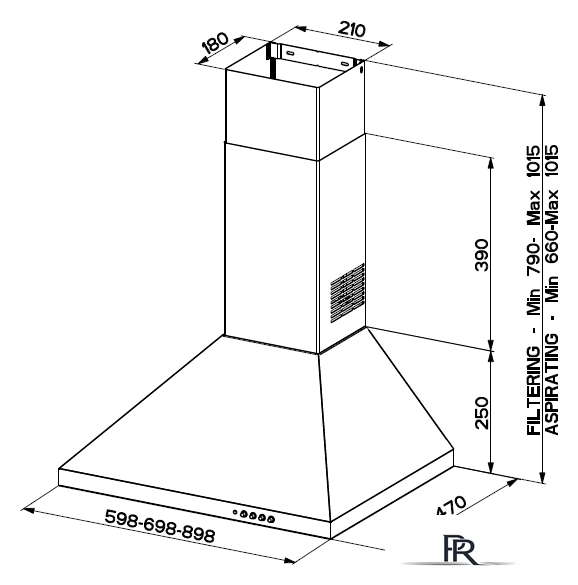 Кухонная вытяжка Faber Strip Smart PB BK A60 - Изображение №2 — Интернет-магазин ПроЗаказ