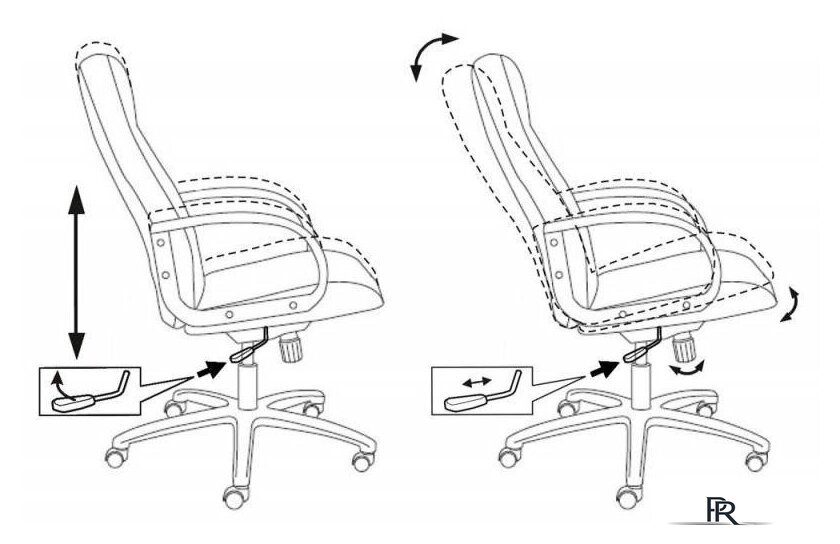 Офисное кресло Бюрократ T-898AXSN (серый 3C1) - Изображение №13 — Интернет-магазин ПроЗаказ