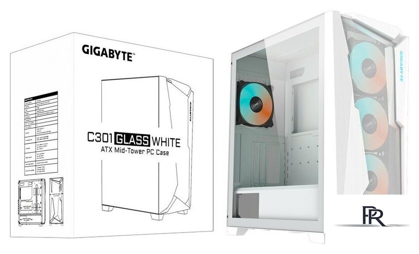 Корпус Gigabyte C301 Glass (белый) - Изображение №8 — Интернет-магазин ПроЗаказ
