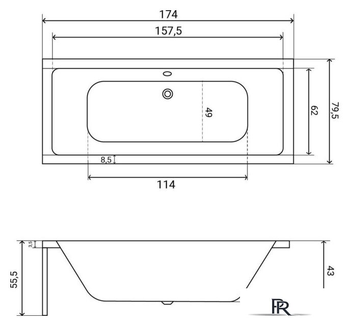 Ванна Lauter Oasis 175х80 21203075 - Изображение №28 — Интернет-магазин ПроЗаказ