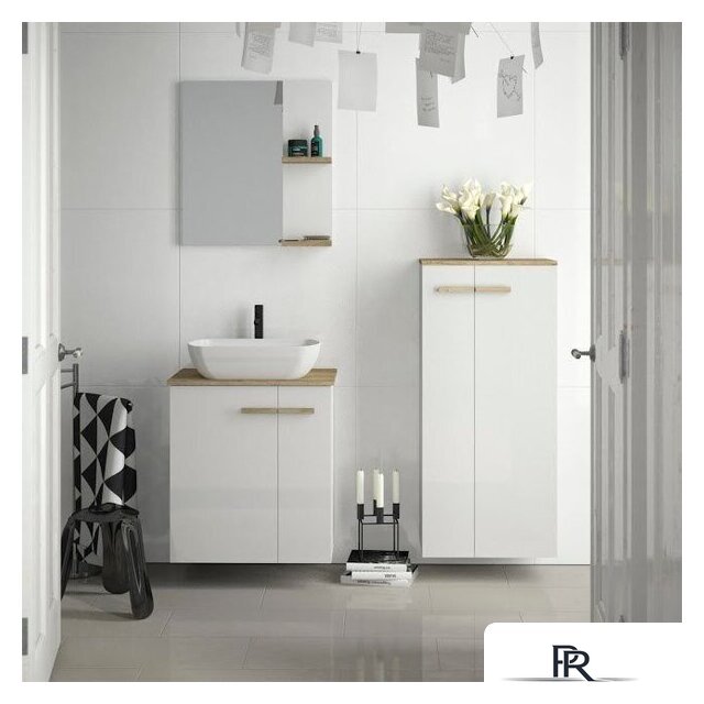  Lauter Шкаф-полупенал Навесной Adri (белый глянец) - Изображение №2 — Интернет-магазин ПроЗаказ