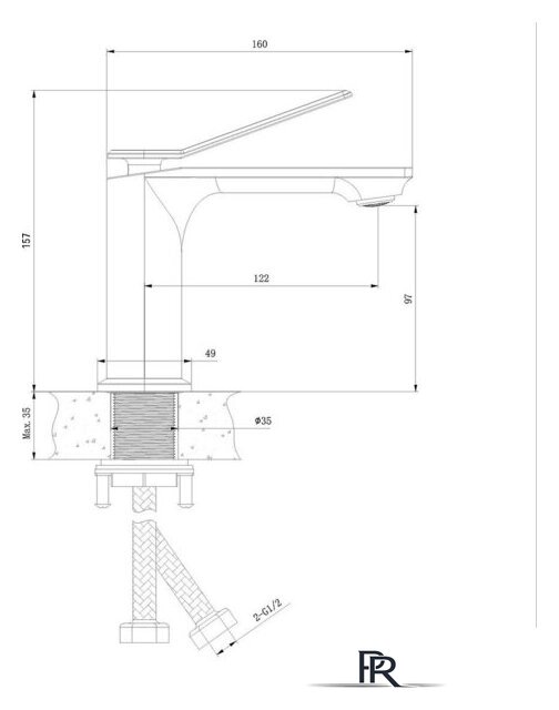 Смеситель Lauter Allure 21CK618QP - Изображение №2 — Интернет-магазин ПроЗаказ
