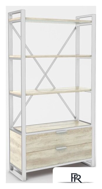 Стеллаж Hype Mebel Стандарт Люкс 50x200 (белый/древесина белая) - Изображение №1 — Интернет-магазин ПроЗаказ