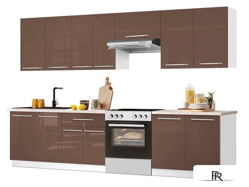 Готовая кухня Кастанье Мила 2.8 (трюфель коричневый) - Изображение №1 — Интернет-магазин ПроЗаказ