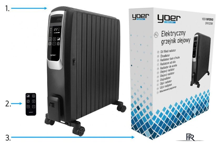 Масляный радиатор Yoer Inferno OFR1025BK - Изображение №9 — Интернет-магазин ПроЗаказ
