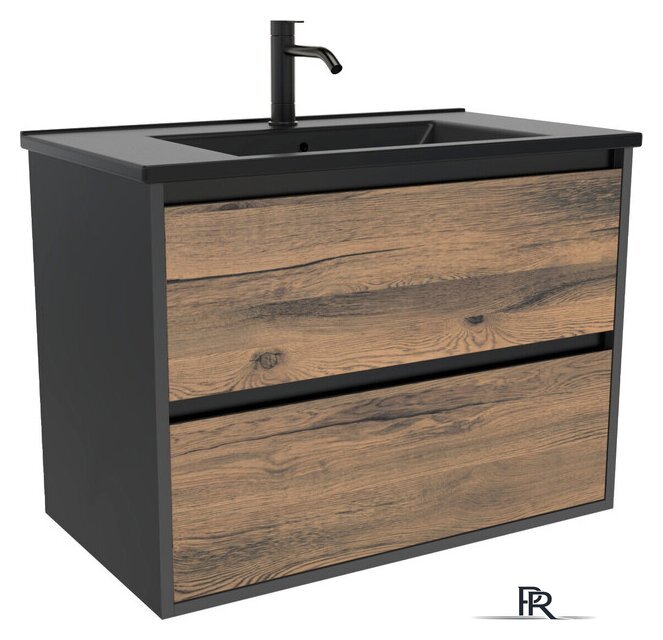  ЗОВ Тумба с умывальником Парма 60 P60LAN0MAMC1B-OL60 (антрацит/аттик) - Изображение №1 — Интернет-магазин ПроЗаказ