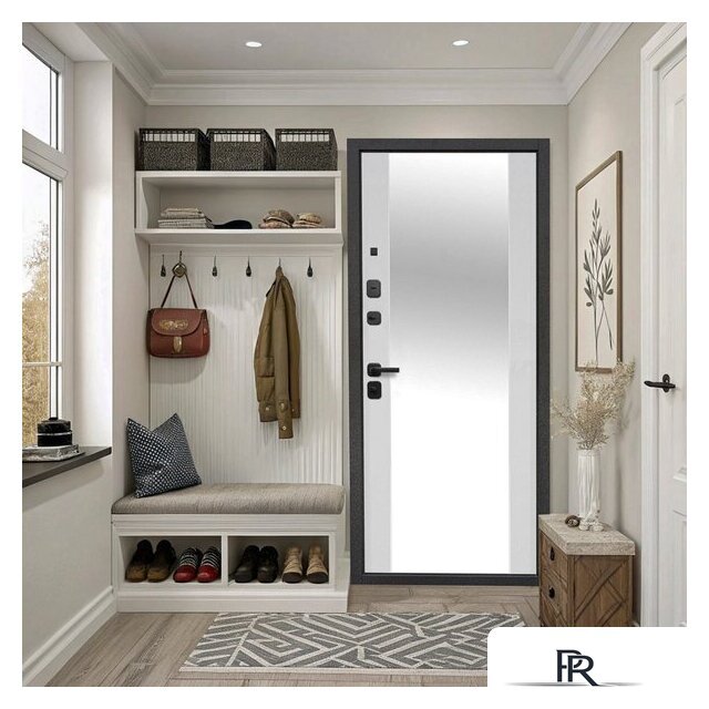 Металлическая дверь Guard Зеркало серебристый/белый матовый (96x205, левая) - Изображение №4 — Интернет-магазин ПроЗаказ