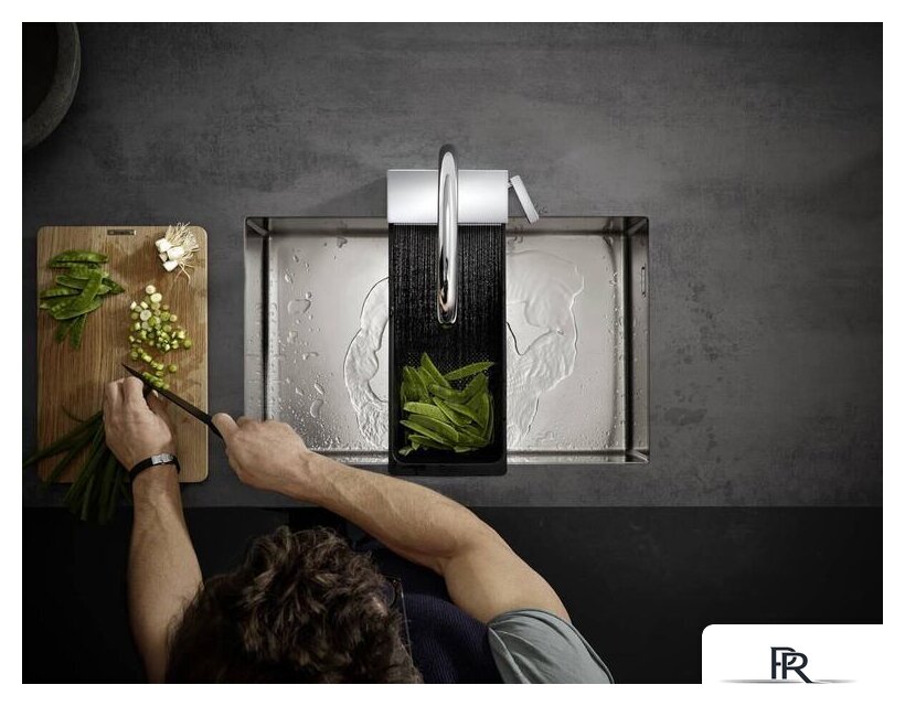 Смеситель Hansgrohe Aquno Select M81 73837800 (стальной) - Изображение №4 — Интернет-магазин ПроЗаказ