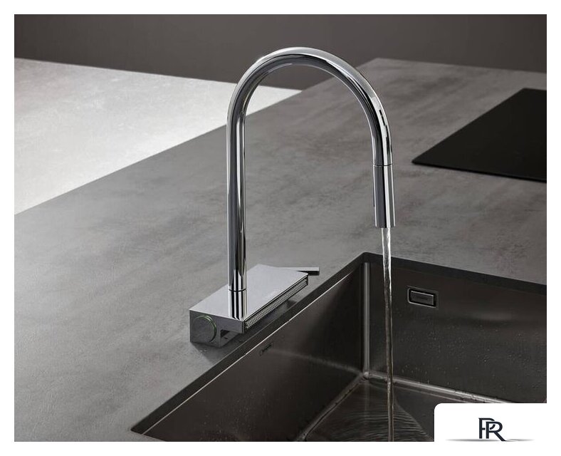 Смеситель Hansgrohe Aquno Select M81 73837800 (стальной) - Изображение №2 — Интернет-магазин ПроЗаказ