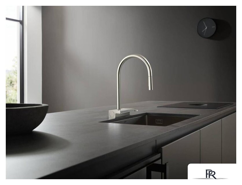 Смеситель Hansgrohe Aquno Select M81 73837800 (стальной) - Изображение №3 — Интернет-магазин ПроЗаказ
