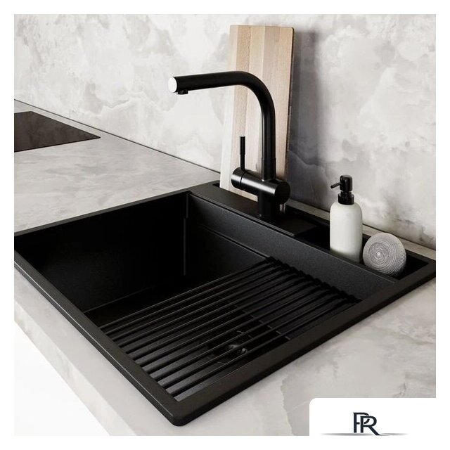 Кухонная мойка Globalo Silvano 60.1 Black/BL Mat - Изображение №6 — Интернет-магазин ПроЗаказ
