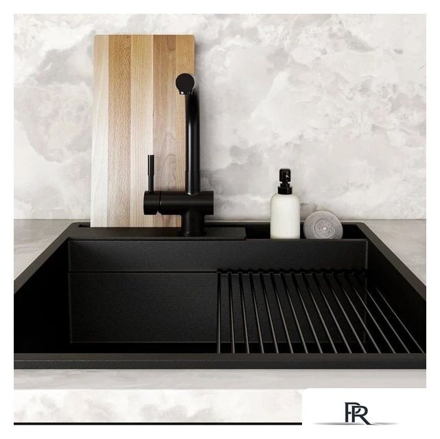 Кухонная мойка Globalo Silvano 60.1 Black/BL Mat - Изображение №4 — Интернет-магазин ПроЗаказ