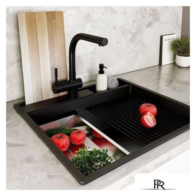 Кухонная мойка Globalo Silvano 60.1 Black/BL Mat - Изображение №2 — Интернет-магазин ПроЗаказ