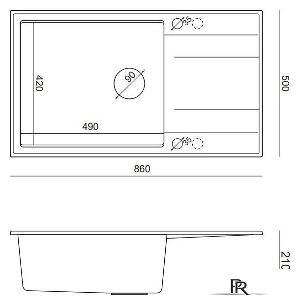 Кухонная мойка Quadron HCQE58650U7_PVDC1_P2O - Изображение №6 — Интернет-магазин ПроЗаказ