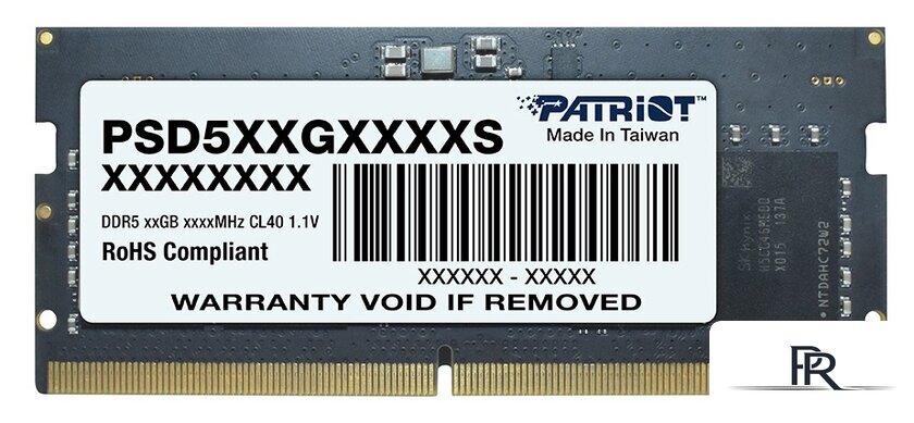 Оперативная память Patriot Signature Line 32ГБ DDR5 SODIMM 4800 МГц PSD532G48002S - Изображение №1 — Интернет-магазин ПроЗаказ