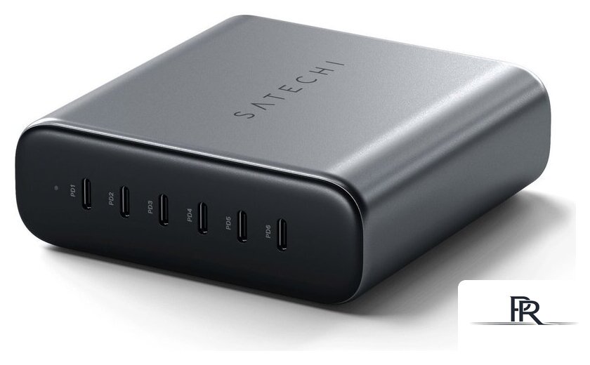 Сетевое зарядное Satechi 200W USB-C 6-Port GaN Charger ST-C200GM-EU - Изображение №3 — Интернет-магазин ПроЗаказ