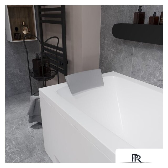 Ванна Lauter Bianca 140 21207140 (с ножками, серым подголов.,белым лиц. и торц.экраном) - Изображение №17 — Интернет-магазин ПроЗаказ