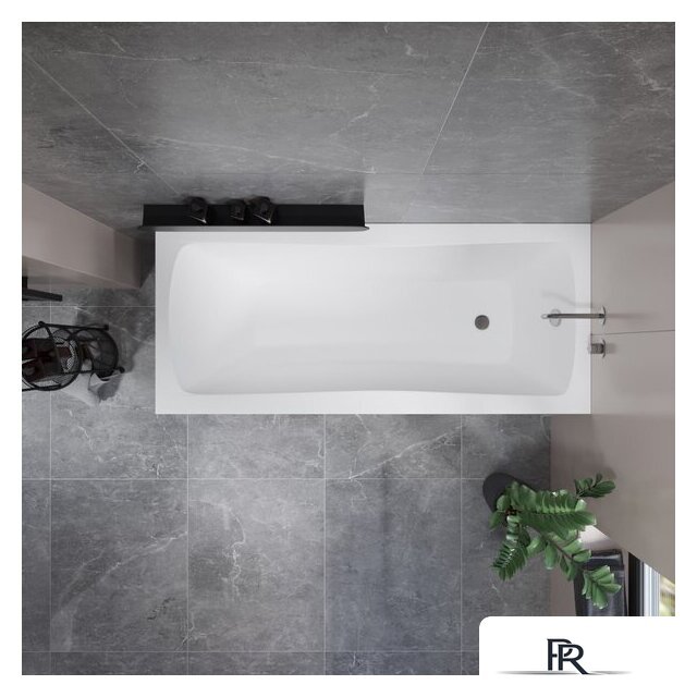 Ванна Lauter Bianca 140 21207140 (с ножками, серым подголов.,белым лиц. и торц.экраном) - Изображение №18 — Интернет-магазин ПроЗаказ