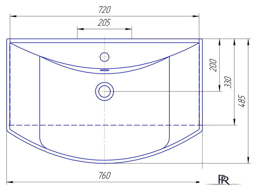 Умывальник Kirovit Стиль 750 - Изображение №2 — Интернет-магазин ПроЗаказ