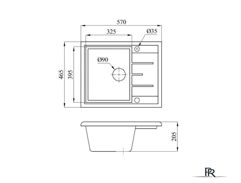 Кухонная мойка AV Engineering Platinum AV765495PSNA (песочный) - Изображение №2 — Интернет-магазин ПроЗаказ
