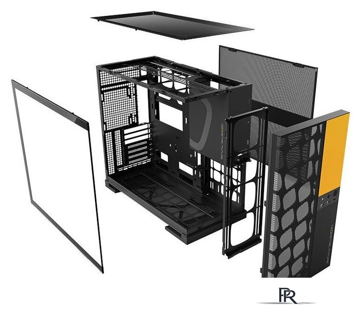 Корпус Geometric Future Model 5 Vent (черный/желтый) - Изображение №3 — Интернет-магазин ПроЗаказ