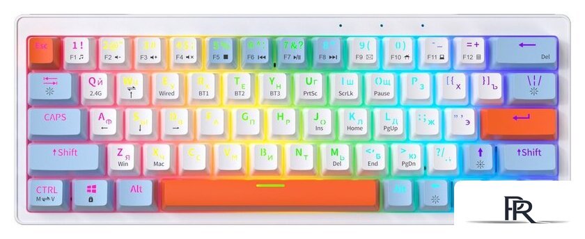 Клавиатура JEGG ZA63 Pro White Blue Orange (TNT Yellow) - Изображение №1 — Интернет-магазин ПроЗаказ