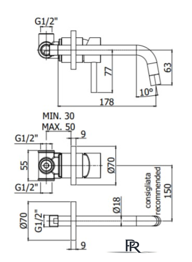 Смеситель Paffoni LIG006HG70 - Изображение №2 — Интернет-магазин ПроЗаказ