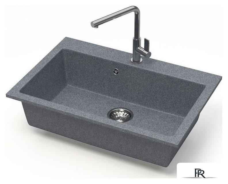 Кухонная мойка MARRBAXX Карельский камень модель 39/Q8 (темно-серый) - Изображение №2 — Интернет-магазин ПроЗаказ