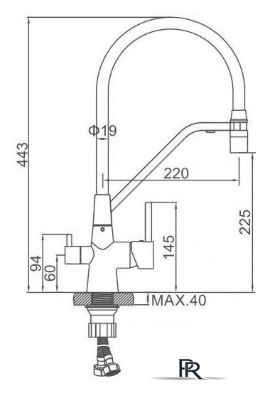 Смеситель Ledeme L4897-3 - Изображение №3 — Интернет-магазин ПроЗаказ