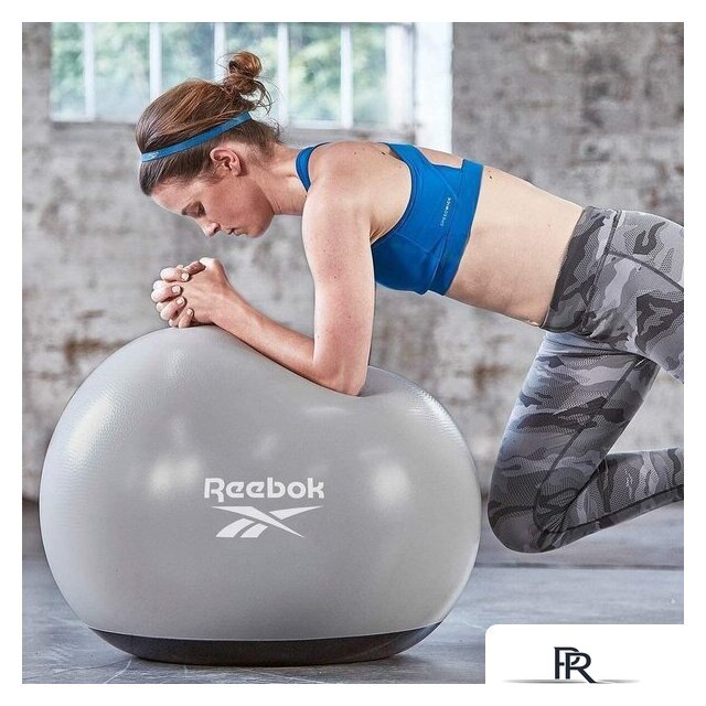 Гимнастический мяч Reebok Gymball RAB-40015BK 55 см (серый/черный) - Изображение №5 — Интернет-магазин ПроЗаказ