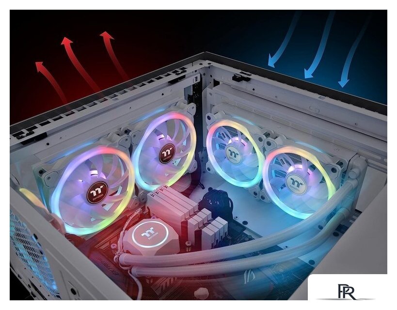 Комплект вентиляторов для корпуса с контроллером Thermaltake SWAFAN 12 RGB Radiator Fan TT Premium Edition White CL-F145-PL12SW-A - Изображение №5 — Интернет-магазин ПроЗаказ
