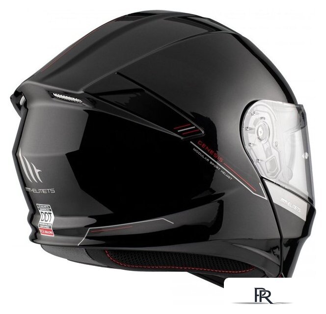 Мотошлем MT Helmets Genesis SV Solid A1 (XXL, черный глянцевый) - Изображение №6 — Интернет-магазин ПроЗаказ