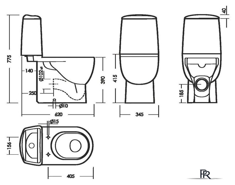 Унитаз напольный Sanita Luxe Best Comfort WC.CC/Best/2-DM/WHT.G/S1 - Изображение №6 — Интернет-магазин ПроЗаказ