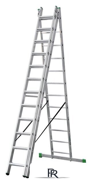 Лестница-стремянка Новая высота NV 223 алюминиевая трёхсекционная 3x12 ступеней - Изображение №5 — Интернет-магазин ПроЗаказ
