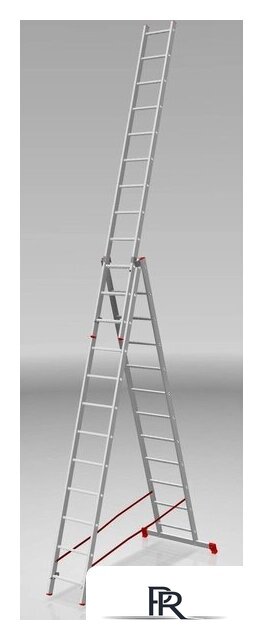 Лестница-стремянка Новая высота NV 223 алюминиевая трёхсекционная 3x12 ступеней - Изображение №3 — Интернет-магазин ПроЗаказ