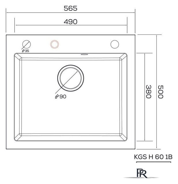 Кухонная мойка Kernau KGS H 60 1B Graphite - Изображение №2 — Интернет-магазин ПроЗаказ