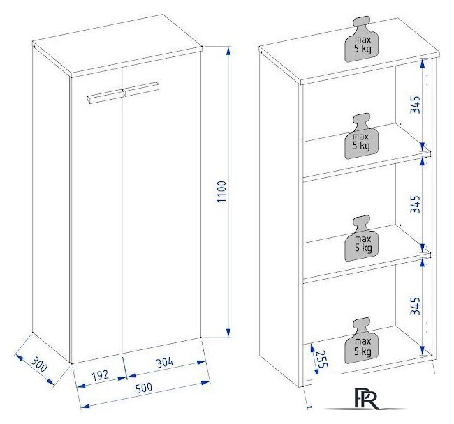  Lauter Шкаф-полупенал Навесной Adri (антрацит) - Изображение №2 — Интернет-магазин ПроЗаказ