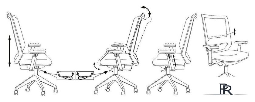 Офисное кресло Бюрократ MC-G611NL-H (черный) - Изображение №12 — Интернет-магазин ПроЗаказ