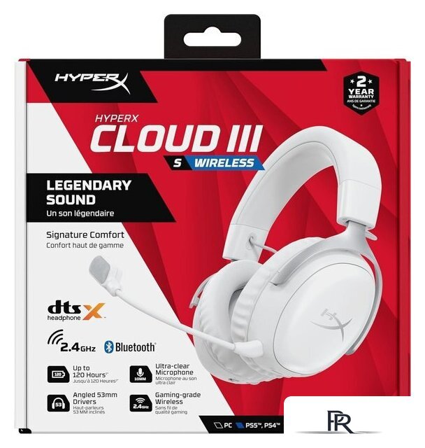 Наушники HyperX Cloud III S Wireless (белый) - Изображение №5 — Интернет-магазин ПроЗаказ