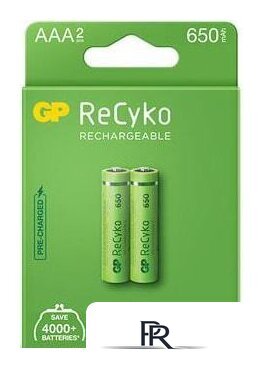 Аккумулятор GP ReCyko AAA 650mAh 2шт - Изображение №1 — Интернет-магазин ПроЗаказ