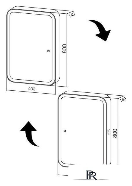  Silver Mirrors Шкаф с зеркалом Фиджи flip 60x80 LED-00002472 - Изображение №6 — Интернет-магазин ПроЗаказ