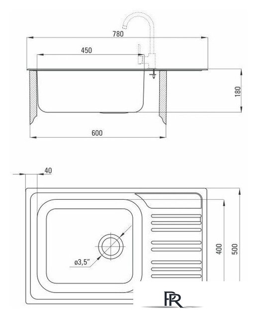 Кухонная мойка Deante Xylo ZEX 311B - Изображение №2 — Интернет-магазин ПроЗаказ